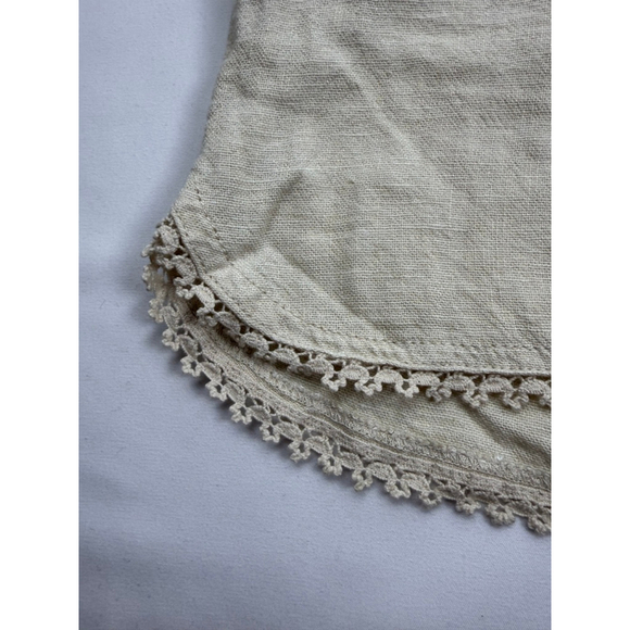 Caslon Pants - Women's Caslon Linen Blend Shorts Beige/Tan Size XL with Lace Trim